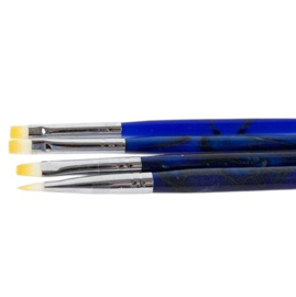 4 Delige Gelpenselen Set Blauw