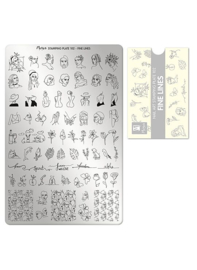 Moyra Stamping Plate 102 - Fine Lines