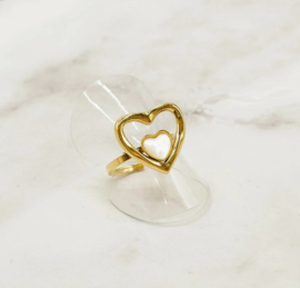 Ring Met 2 Hartjes