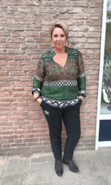 Groene blouse met print