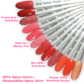 Diva Hema Free Gellak Spicy Colors Collection + Diamond Glitter Spicy Alert Collection