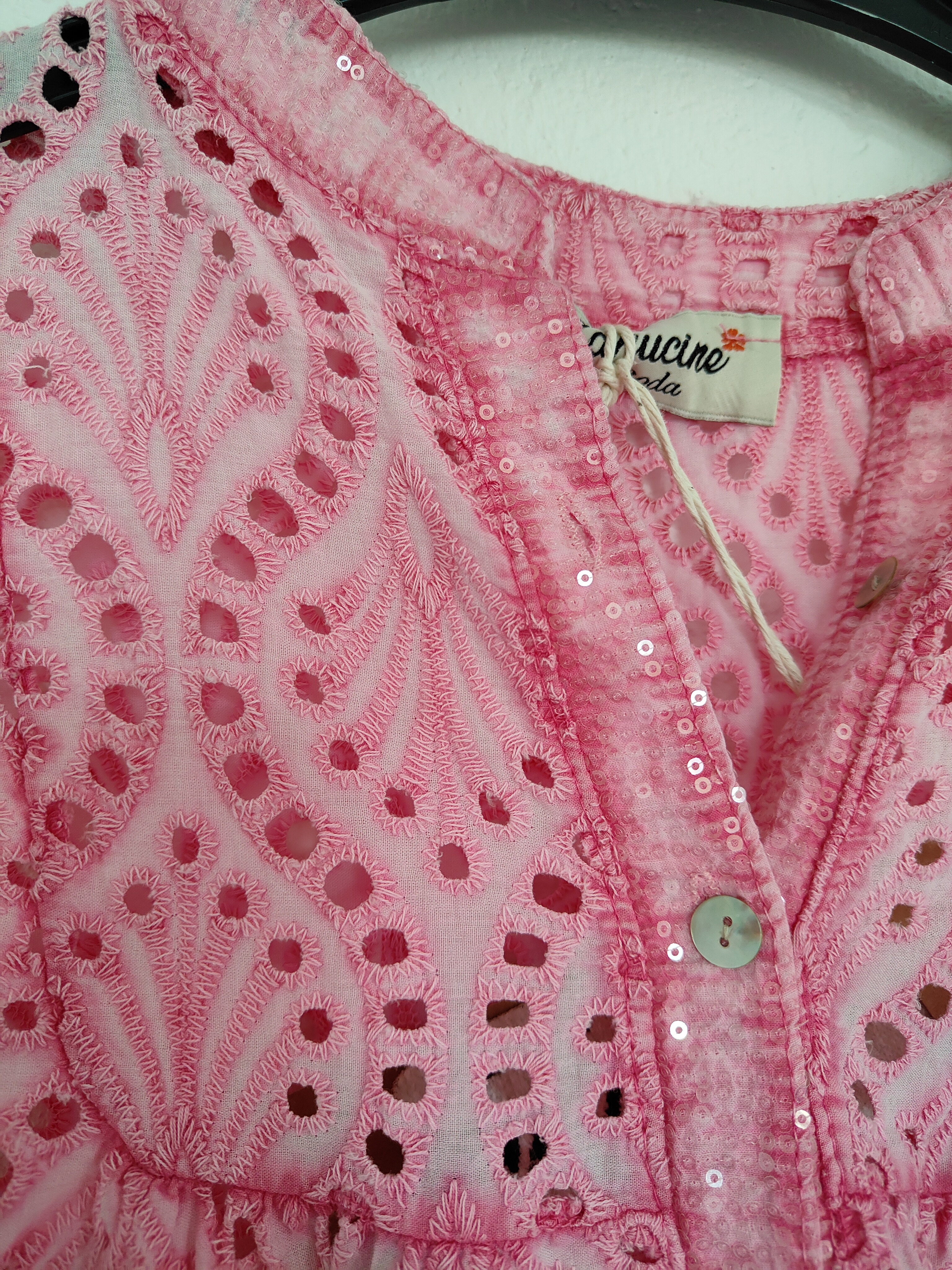 Roze Broderie Blouse