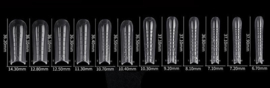 Diva Dual Form Clear Coffin Shape - 120 stuks