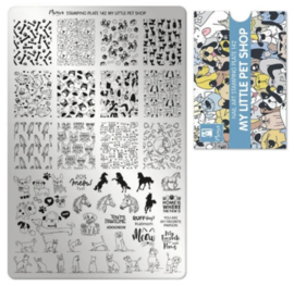 Moyra Stamping Plate 142 My Little Pet Shop - met gratis Tryon Sheet
