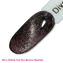 Diva Gellak Cat Eye Brown Sparkle 15 ml