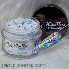PG579 Purple Emperor  WowBao Acrylic Glitter Powder - 28g