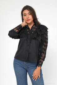 Zwarte Blouse Met Kant