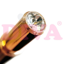 DIVA Exclusive Kolinsky Acryl Penseel Rose Gold met dop #8 Black