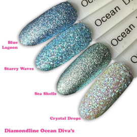Diva Hema Free Gellak Frozen Sea Colors Collection + Diamond Glitter Ocean Diva's Collection