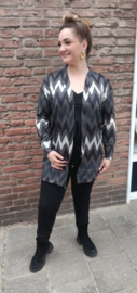 Blouson vestje met print grijs