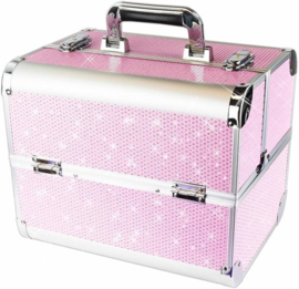 Koffer roze glitter