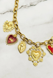 Ketting met barokke harten
