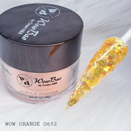 G652 WOW Orange WowBao Acrylic Powder - 28g