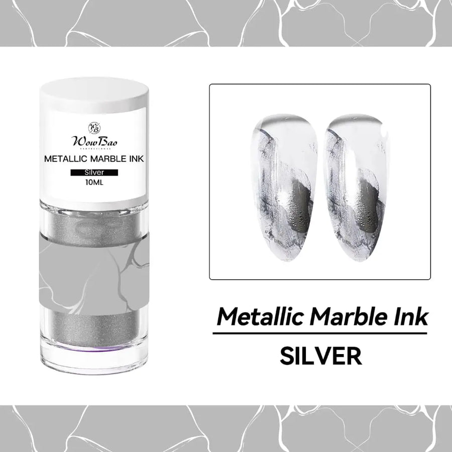 WowBao Metallic Marble Ink Silver