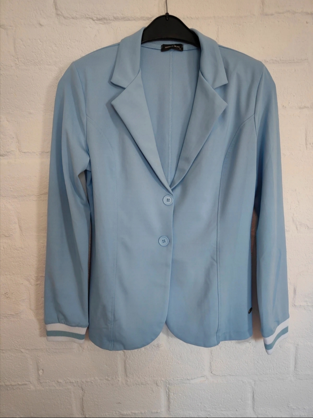 Stretch colbert in licht blauw