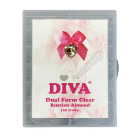 Diva Dual Form Clear Russian Almond Shape - 120 stuks