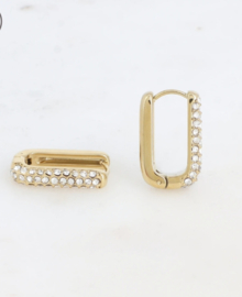Creoolse Oorbellen Met Strass Steentjes