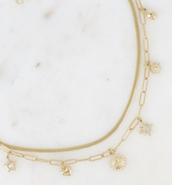 2-Rijige Ketting Met Bedeltjes