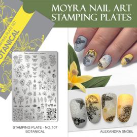 Moyra Stamping Plate 107 - Botanical