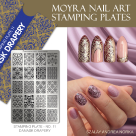 Moyra Stamping Plate 11 - Damask Drapery