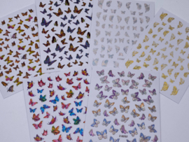 WowBao Nailart Stickers Butterfly - set van 6 stuks