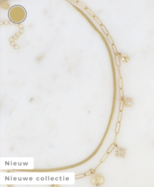 2-Rijige Ketting Met Bedeltjes
