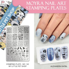 Moyra Stamping Plate 142 My Little Pet Shop - met gratis Tryon Sheet