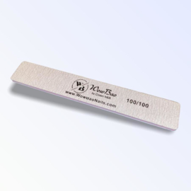 WowBao 100/100 Grit Square Zebra Grey NAIL FILE