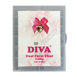 Diva Dual Form Clear Coffin Shape - 120 stuks