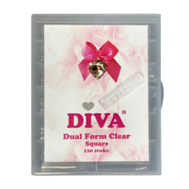 Diva Dual Form Clear Square Shape - 120 stuks