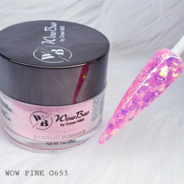 G653 WOW Pink WowBao Acrylic Powder - 28g