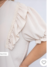 Effen top met pofmouwtjes in 3 kleuren