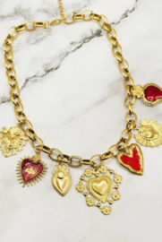 Ketting met barokke harten