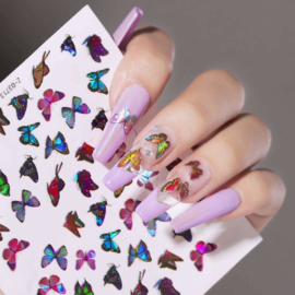 WowBao Nailart Stickers Butterfly - set van 6 stuks
