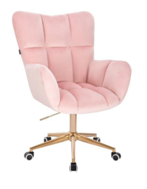 Luxury Chair Pink With Wheels