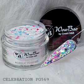 PG569 Celebration WowBao Acrylic Glitter Powder - 28g