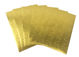 6 x Stickervel Gouden Sterretjes