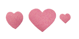 Rubberfoam Stickers Glitter Hartjes