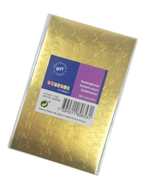 6 x Stickervel Gouden Sterretjes