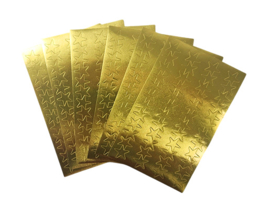 6 x Stickervel Gouden Sterretjes