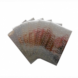 6 x Stickervel Zilveren Sterretjes