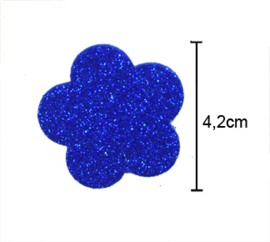 Rubberfoam Stickers Glitter Bloemen