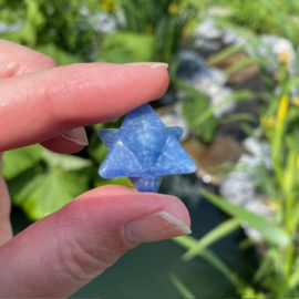 Merkaba blauwe aventurijn (ongeveer 1,5 cm)