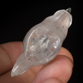 Eenhoorn van bergkristal (ongeveer 5 cm)
