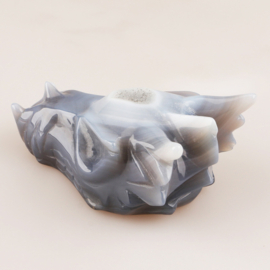 Drakenskull agaat geode - ongeveer 10,5 cm