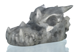 Draken skull labradoriet ongeveer 7, 5 cm
