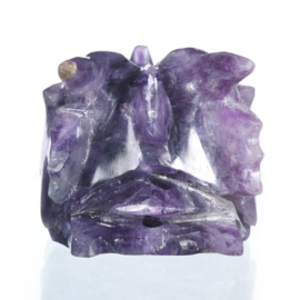 Dragon skull purpe fluorite 7,7  cm