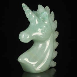 Eenhoorn van aventurijn (ongeveer 5 cm)