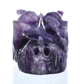 Dragon skull purpe fluorite 7,7  cm