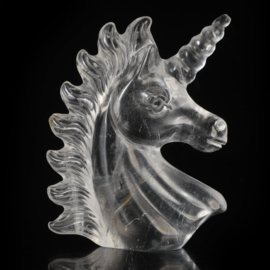 Eenhoorn van bergkristal (ongeveer 5 cm)